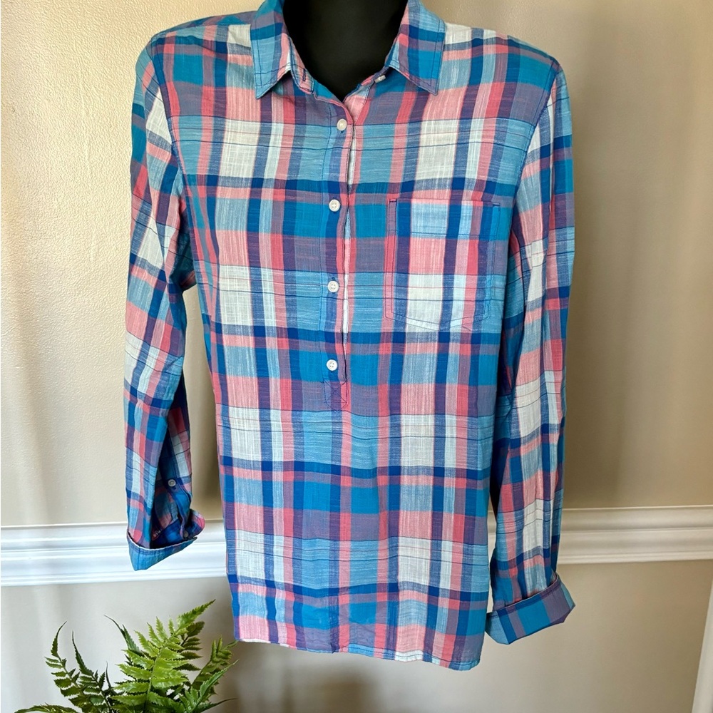 J Crew 3/4 button down shirt